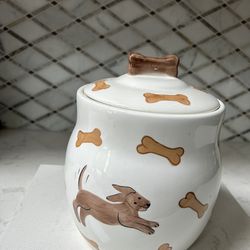 Inspirado Hand Painted Doggy Treat Jar