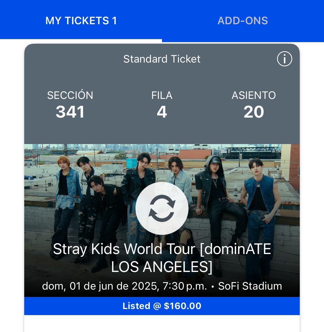 Stray Kids 2 Tickets Jun 1 2025