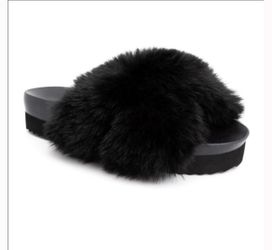 Sugar Fluffy Slip On Slides 