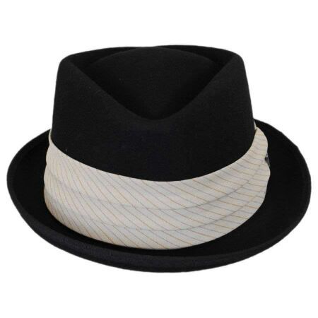 Duck 100% Wool Felt Diamond Crown Fedora Hatby Brooklyn Hat Co is a classic diamond