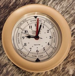 Weems and Plath Atlantis Collection Time and Tide Clock (Brass)