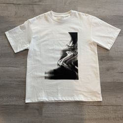Maison Margiela Illusion white cotton graphic tee Selling because tag is loose but fixable stitching came undone