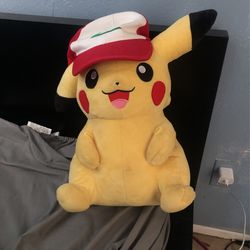 Pikachu plush with hat