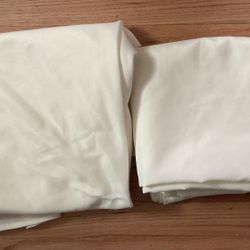 2 Ivory Color Tablecloths-sizes Pictured 