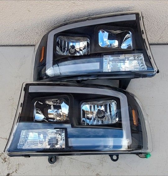 98-03 Dodge Durango 97-04 Dakota LED DRL Headlights Luces Micas Calaveras Faros Faroles Focos