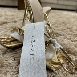 Golden Bow Stiletto Heels