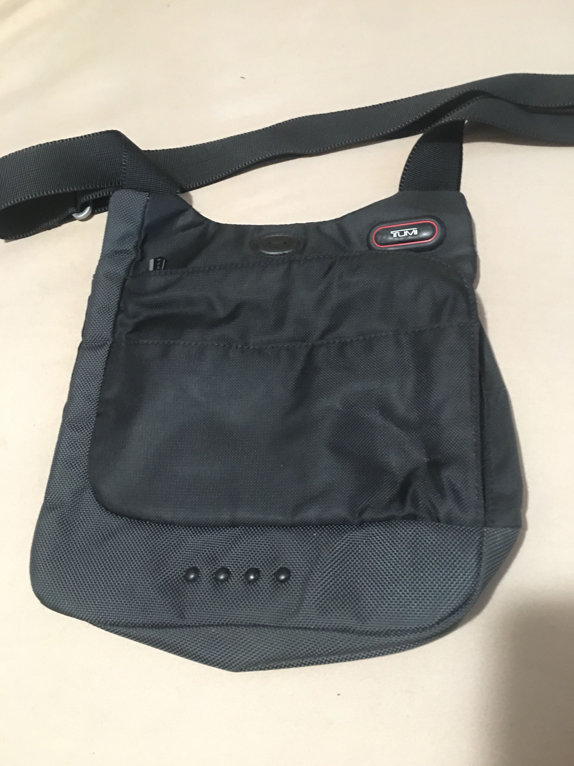 Tumi T Tech Black Nylon Unisex Messenger Bag / Purse
