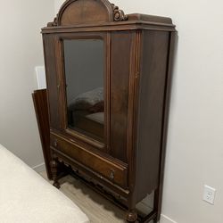 antique china hutch display case