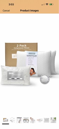 AllerEase Platinum Adjustable Allergy Pillows 2 Pack Std/Quee