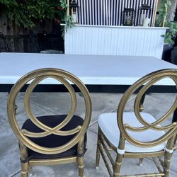 2 modern Bamboo Chivari Style BRIDE & GROOM Chairs 