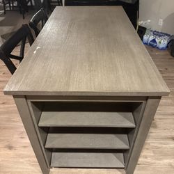 Mobile Grey Kitchen Island – $100
