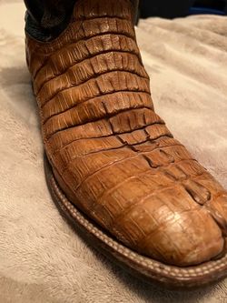 Lucchese Genuine Caiman Cowboy Boots – Men’s Size 13D