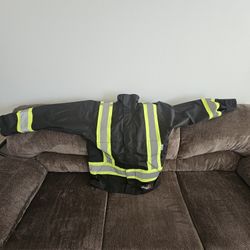 Rain Jacket HI Vis Mens Xl 