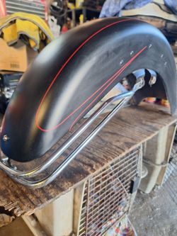 Harley  front fender with chrome bumper