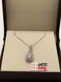 18KT W/G 2.04Ctw VS1/D Lab Diamond IGI Certified Pendant