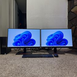 i5 Dell OPTIPLEX 5060 Desktop Computer System Dual Monitors