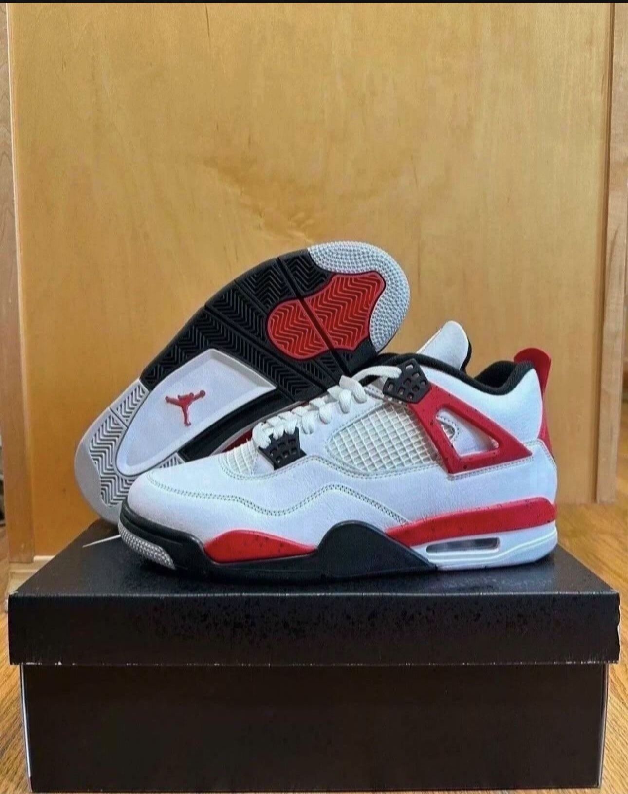 Nike Air Jordan 4 Retro Red Cement DH6927-161 Size 10.5 Brand New