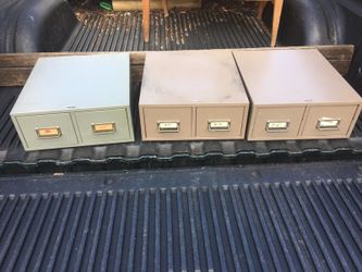 Three small file drawers