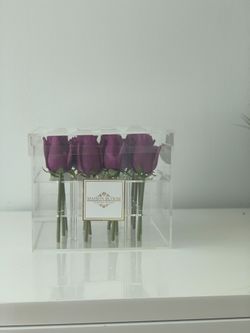 Purple silk roses