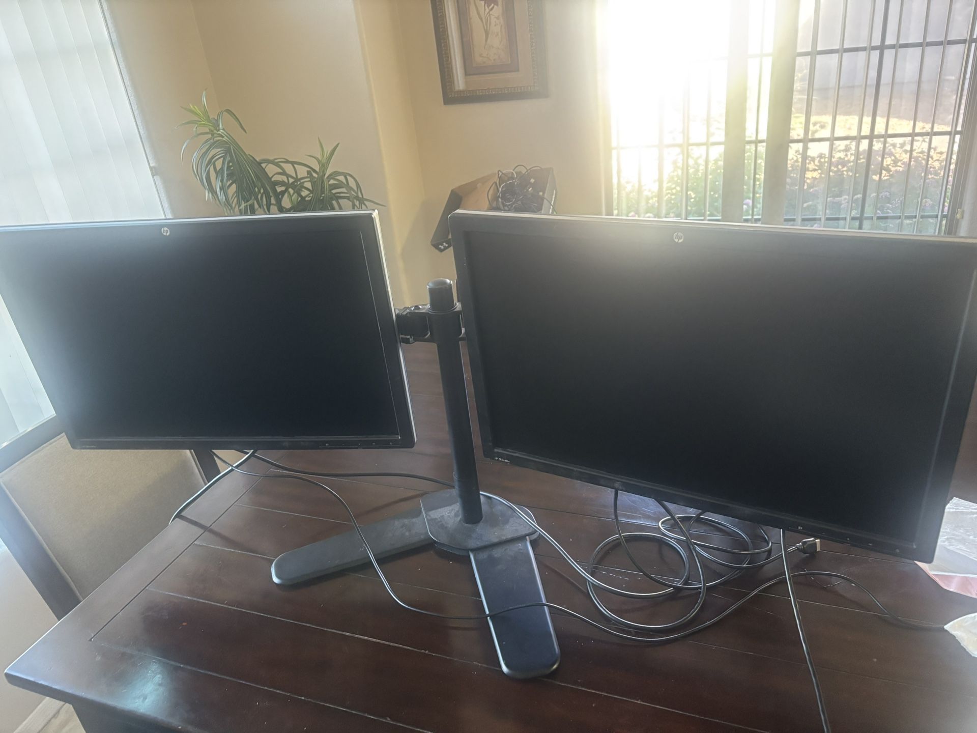 HP Dual Monitors on stand