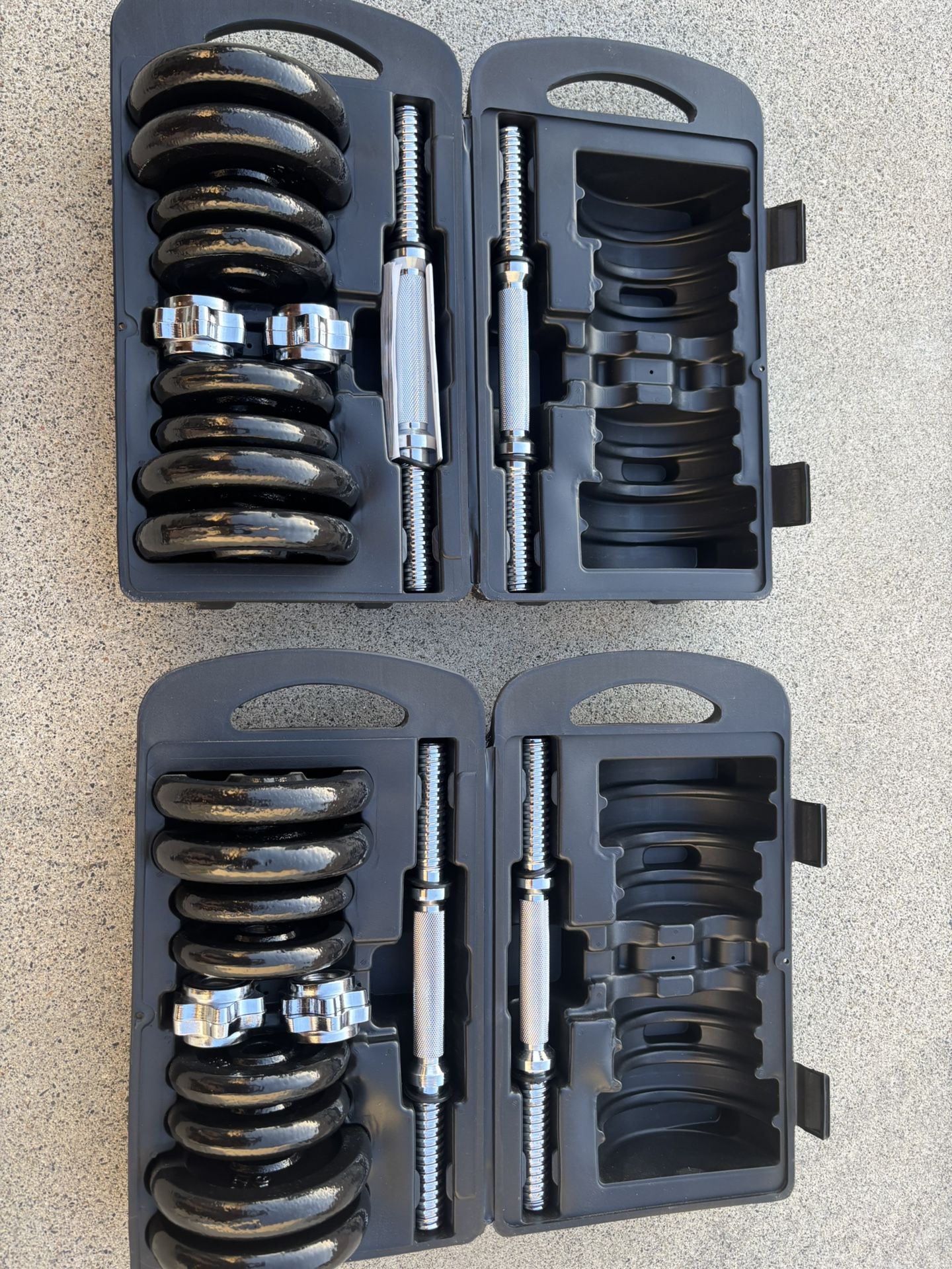 2 Sets (4 Total) Adjustable Dumbbells