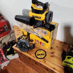 Dewalt 60V Blower, 7 1/4" Circular Saw