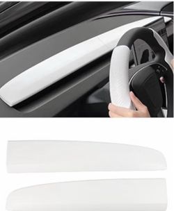 2pcs Model Y Juniper/ Model 3 Highland Dashboard Cover (Matte White) ABS Dashboard cover for Tesla Model Y Juniper 2025-2026 & Tesla Model 3 Highland