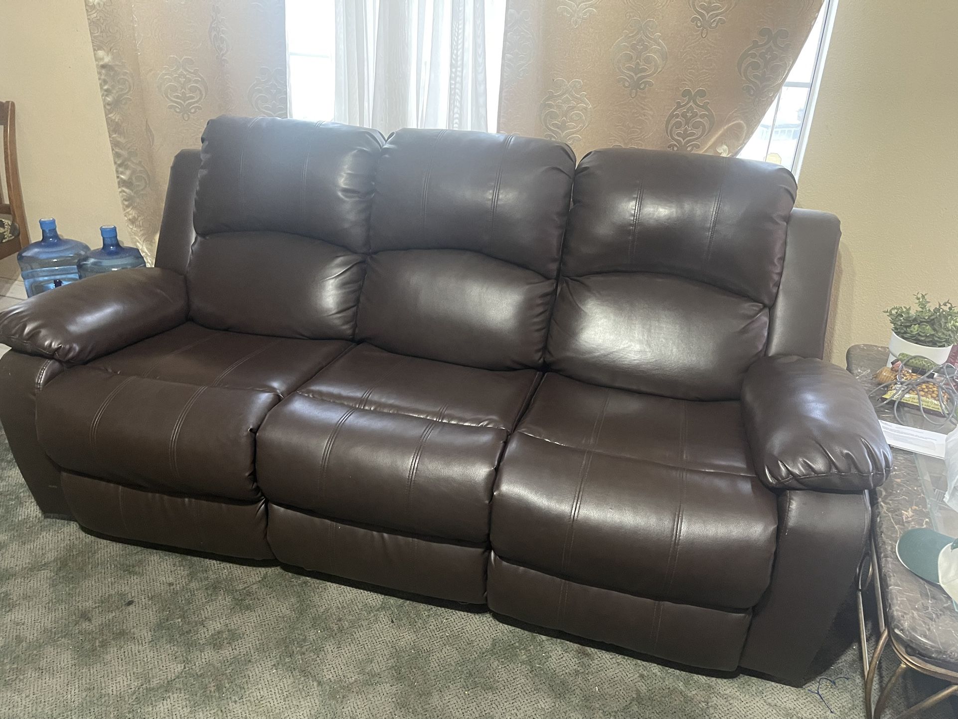 Recliner Leather Sofa