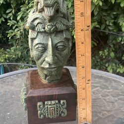 Midcentury Mexican Pebble Sculpture ‘Mayan Ruler Palenque’