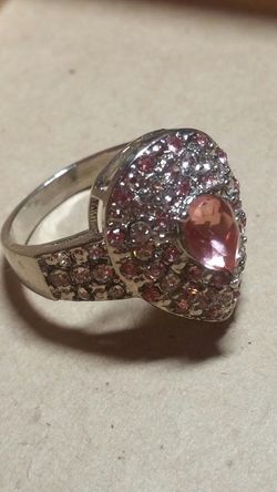 Pink Crystal Custom Ring