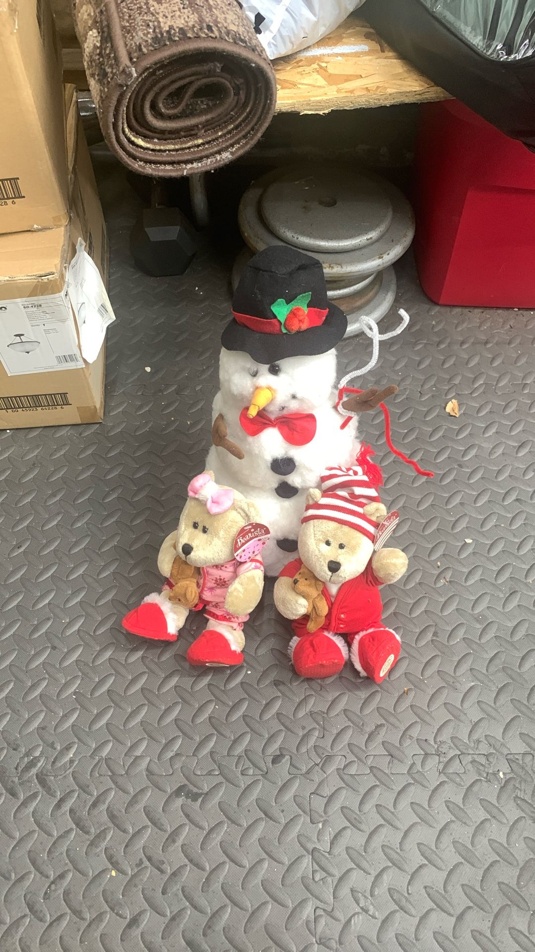 Snowman work with the battery and do stuffed animal bearers