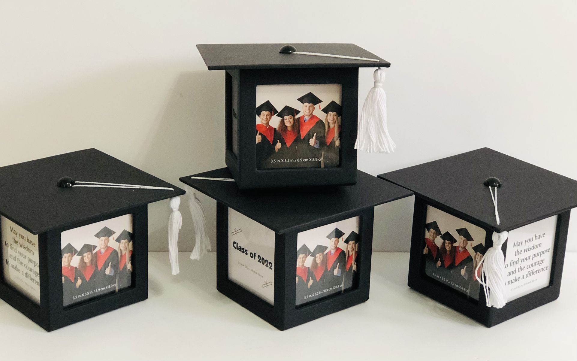 Graduation Photo Cube Centerpiece Set Of 4
