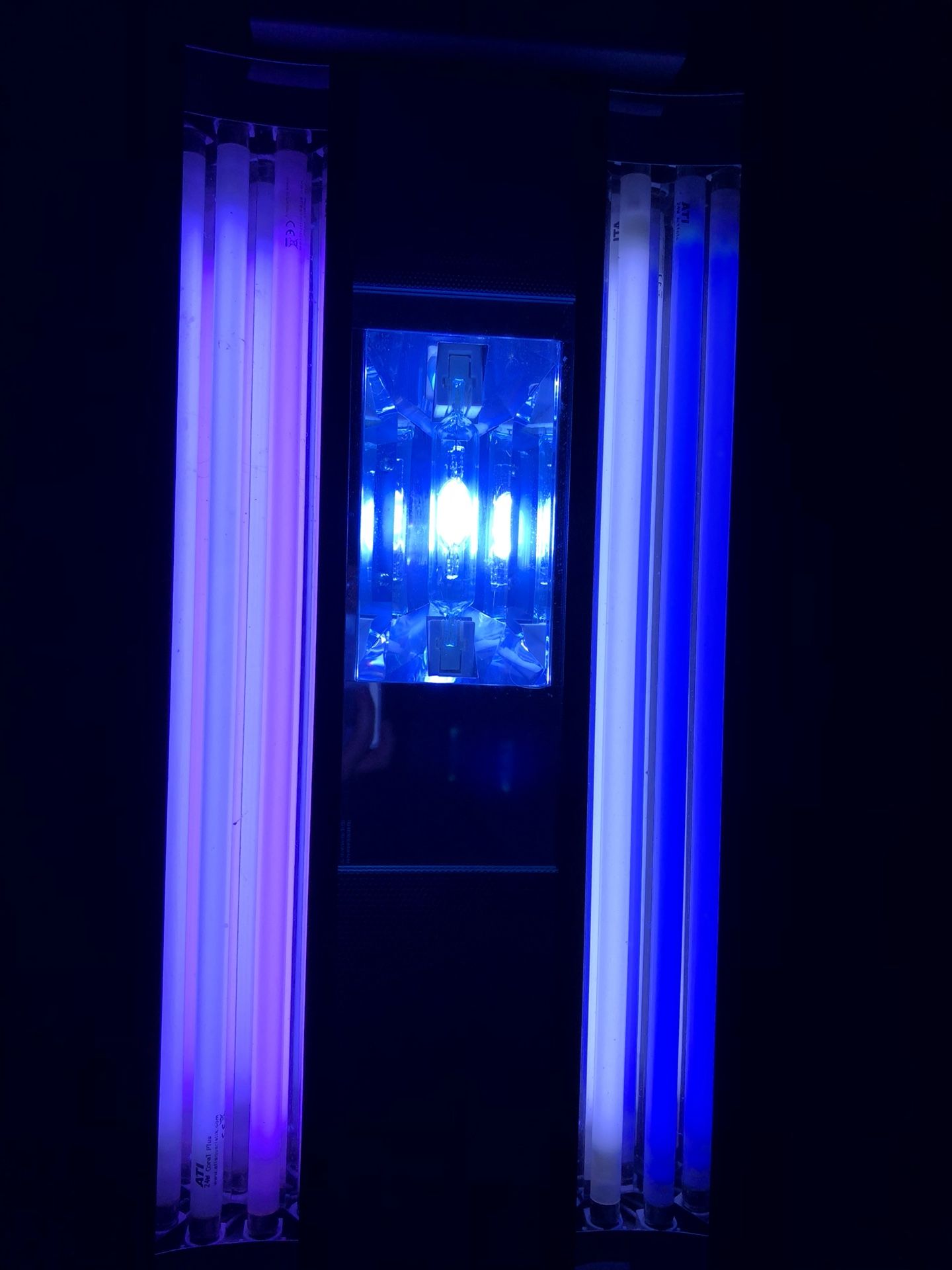 Reef Tank Giesemann infiniti 48” Metal Halide T5 light, with light bulbs and Ballast Halide. Professional grade light.
