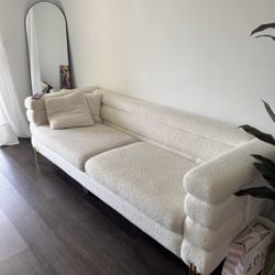 81 Inch Oversized 3 Seater Sectional Sofa, Living Room Comfort Fabric Sectional Sofa - Deep Seating Sectional Sofa,