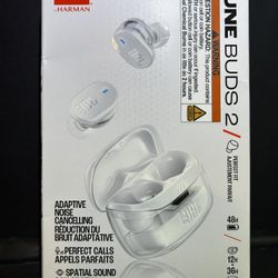 JBL TUNE Buds 2 True Wireless Noise Cancelling Earbuds with Spatial Sound ghost white Ghost 