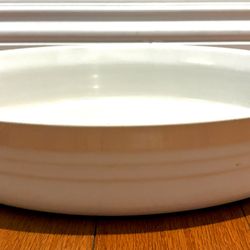 Le Creuset Heritage White Oval Au Gratin Baker 8.5"x12.5" Stoneware