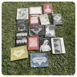 LOT OF OVER 15 VINTAGE CROCHET BOOKS PATTERNS 20’s 30’s 40’s 15 books are complete and about 4 others are present but are in loose pages. The books h