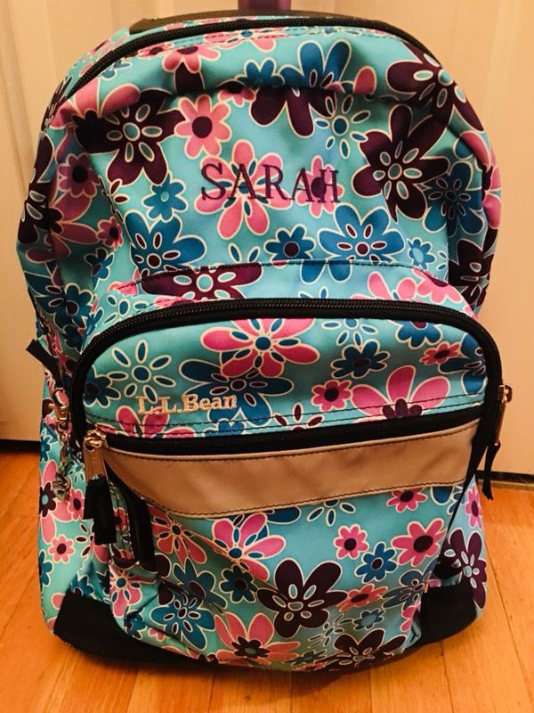 L.L. Bean Girls Monogrammed “Sarah” Rolling Backpack/luggage for Sale in Natick, MA - OfferUp