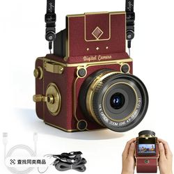 Retro Digital camera 64MP,Portable vintage Camera,16X Digital Zoom 2.7K vlogging camera,cameras for photography,Compact Travel Camera for Boy,Girl,Bir