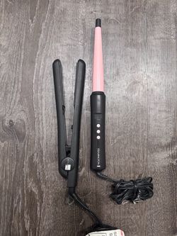 Hair straightener and curler combo