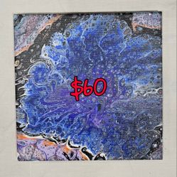 Drip art painting 10 inches X 10 inches  $60