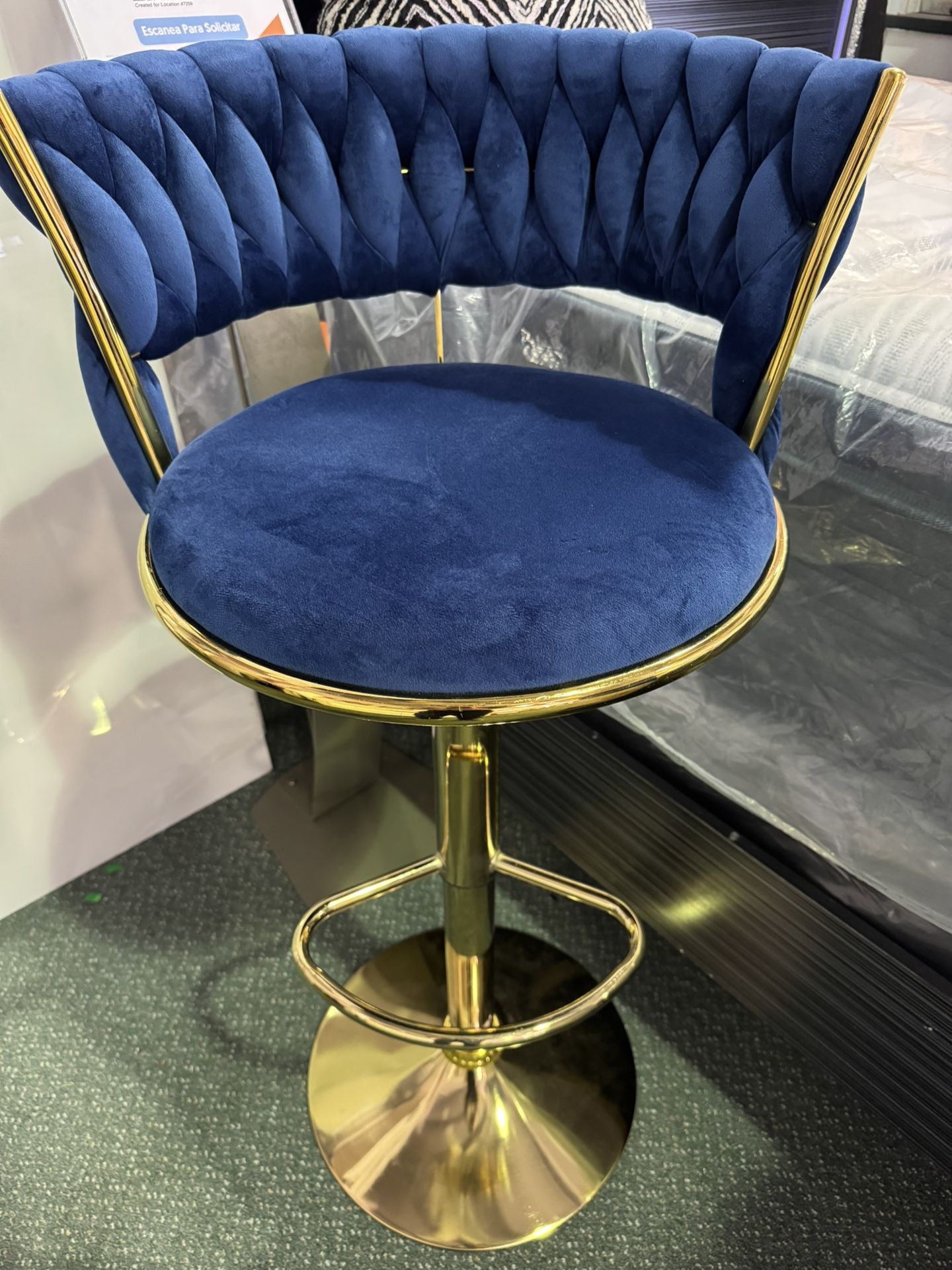 ROYAL BLUE & GOLD barstools