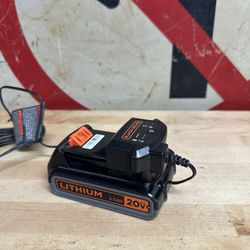 Black And Decker 20 V Battery And Charger