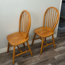Wood Dining Chairs Set Of 2 - Solid Wood 