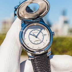 Tiffany & Co Atlas Demi Hunter Modern 37mm Steel Watch Automatic