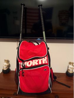 Slow pitch softball bag and bats