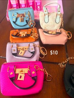 Lipgloss,hair clips ,cute fashion mini bags key chains