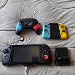 nintendo switch sd 500gbs and extras for trade