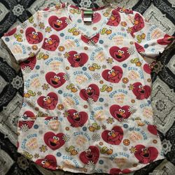 Elmo Scrub Top
