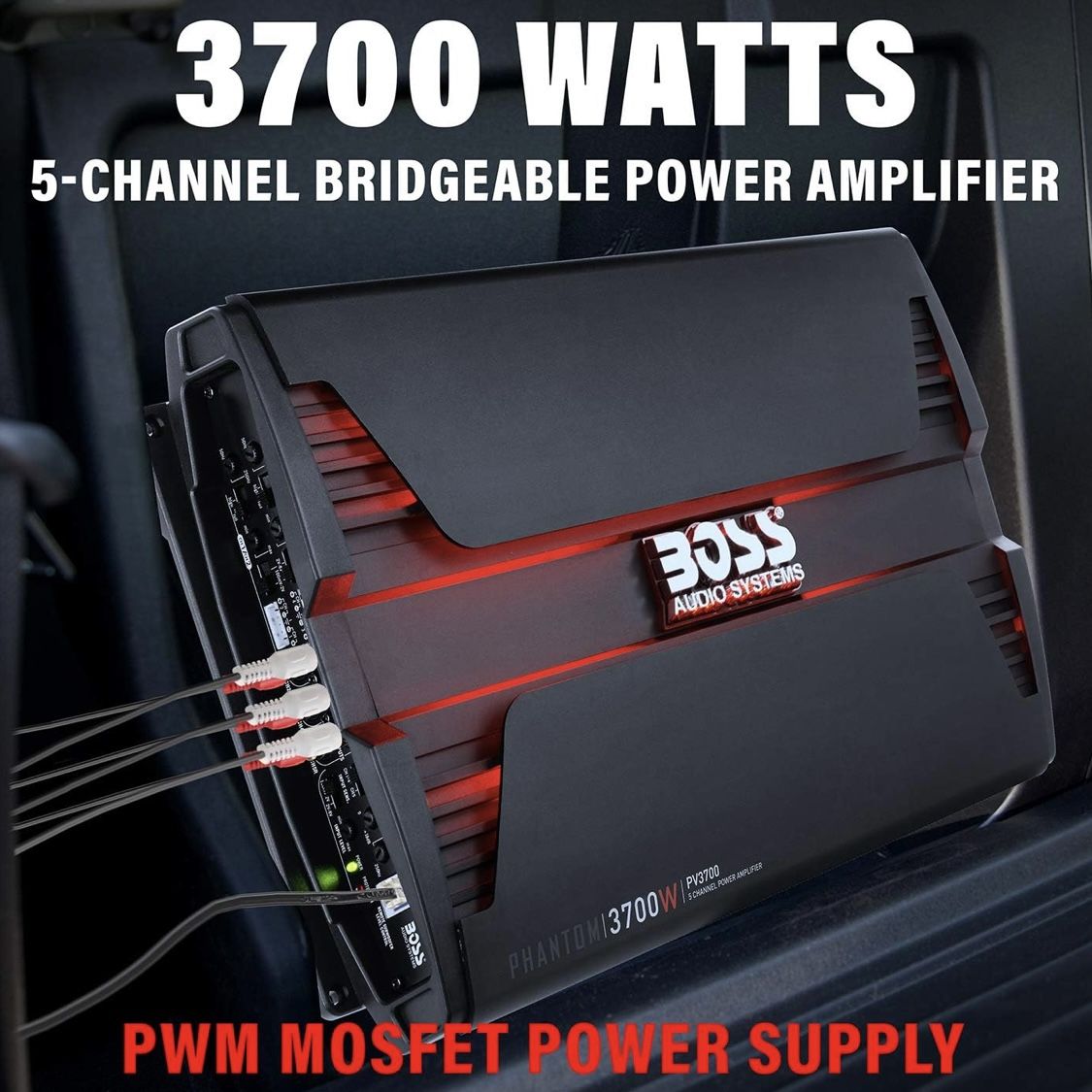 BOSS Audio PV3700 5 Channel Car Stereo Amplifier 3700 High Output for Subwoofer